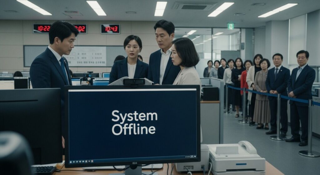 inside a modern korean government office a large c