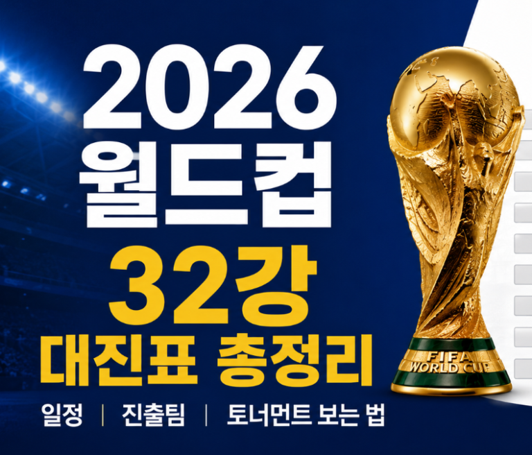 2026 월드컵 32강 대진표 총정리|일정·진출팀·토너먼트 보는 법